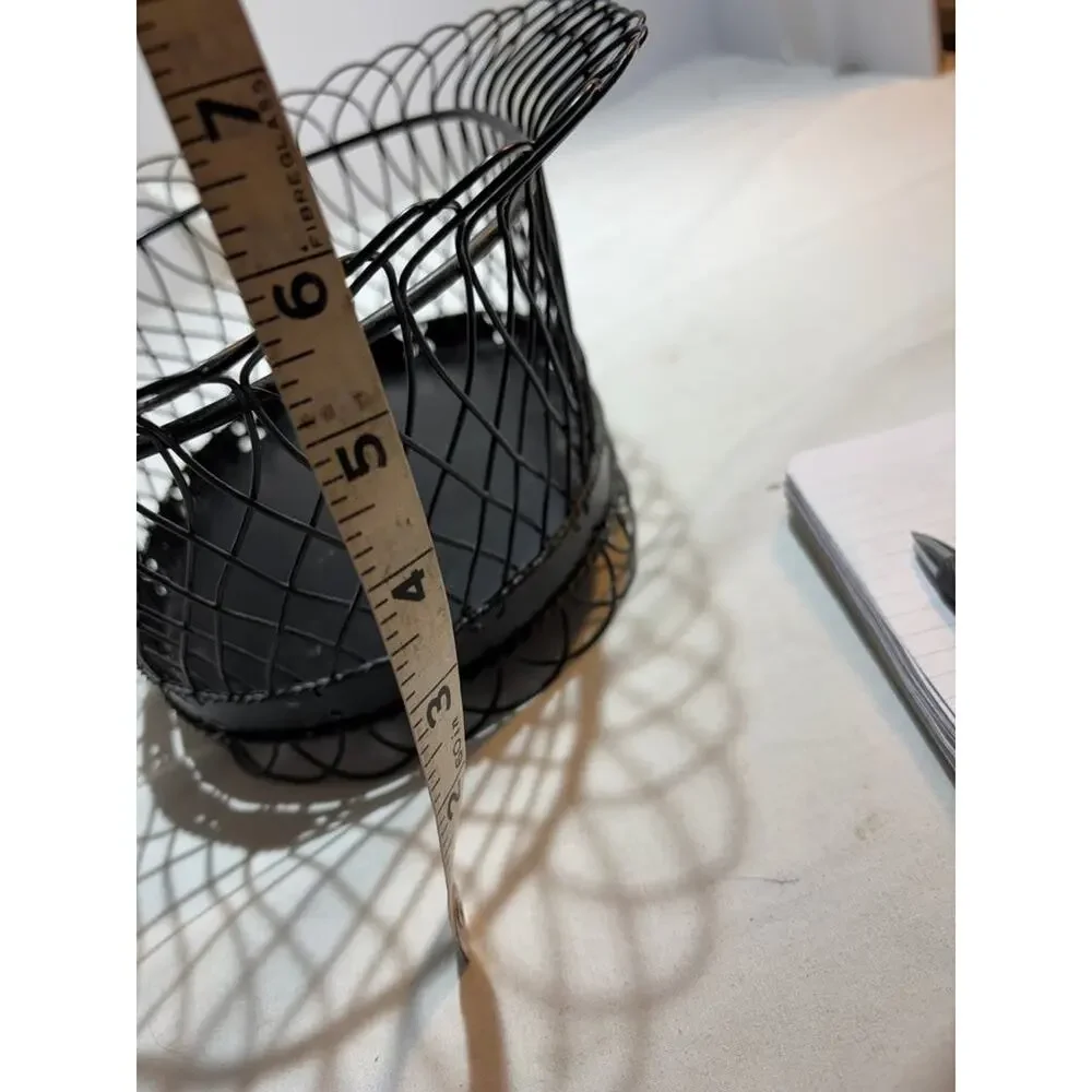 Vintage Black Wire Fruit Basket